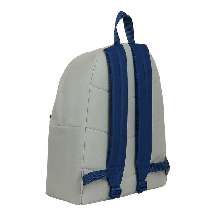 School Bag Real Madrid C.F. Stone Grey Navy Blue (33 x 42 x 15 cm)