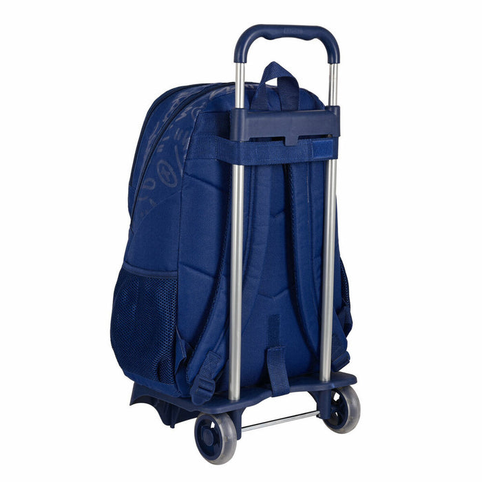 School Rucksack with Wheels Real Madrid C.F. Blue (32 x 44 x 16 cm)