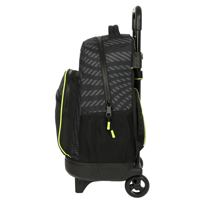 School Rucksack with Wheels Real Madrid C.F. Black (33 x 45 x 22 cm)