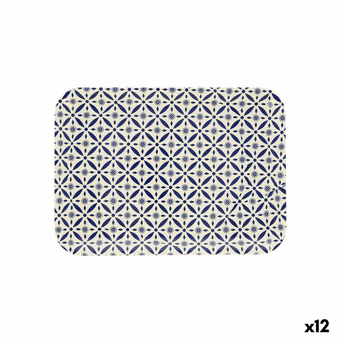 Tray Quid Habitat Geometric Multicolour Plastic 32 x 23 x 1,7 cm (12 Units) (Pack 12x)