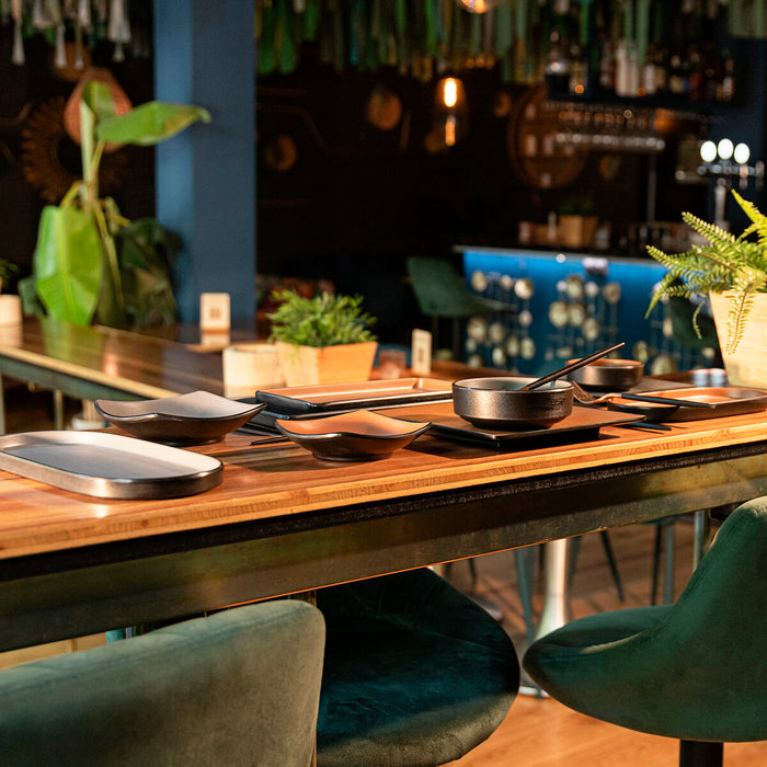 Flat Plate Bidasoa Gio Squared Terracotta Plastic 18 x 18 cm