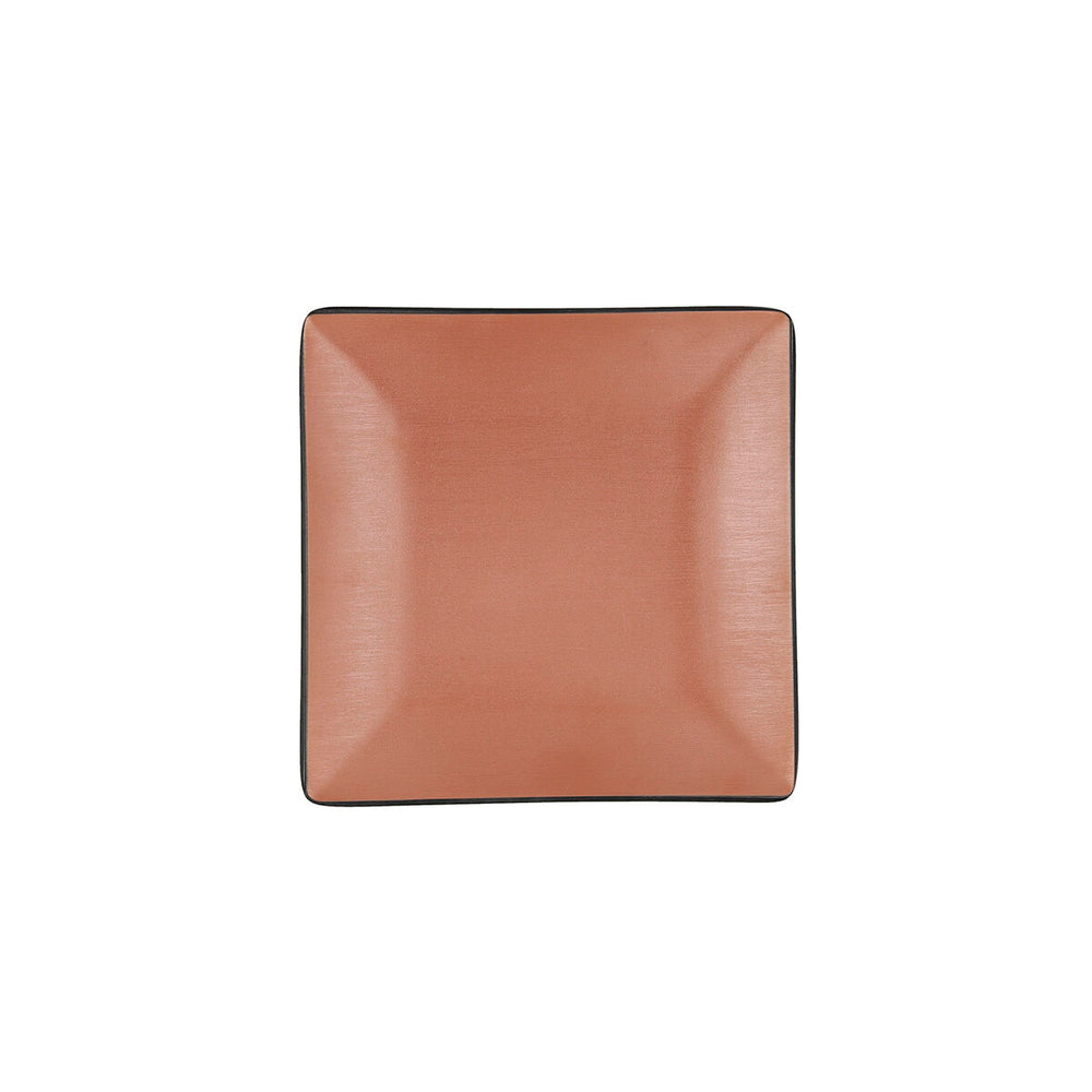 Flat Plate Bidasoa Gio Squared Terracotta Plastic 18 x 18 cm