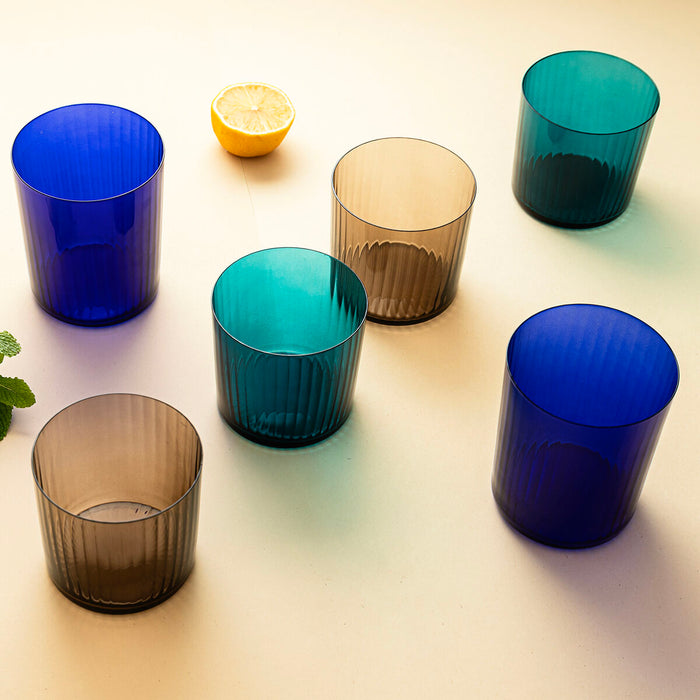 Glass Bohemia Crystal Optic Turquoise Glass 500 ml (6 Units)