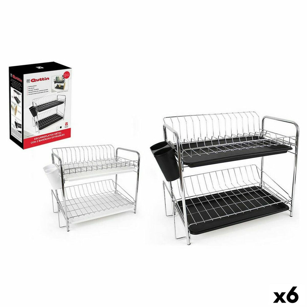 Draining Rack for Kitchen Sink Quttin 46 x 30 x 35,5 cm (6 Units) (49,5 x 31 x 35 cm)