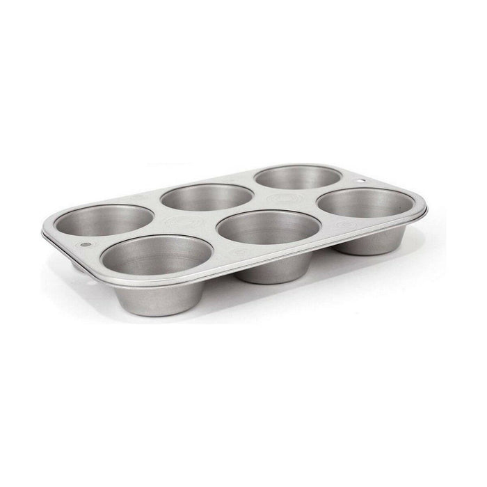 Flan Mould Quttin 6 Units Carbon steel 26,5 x 18 x 3 cm