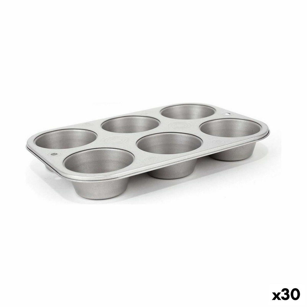 Flan Mould Quttin 6 Units Carbon steel 17 26,5 x 18 x 3 cm (30 Units)