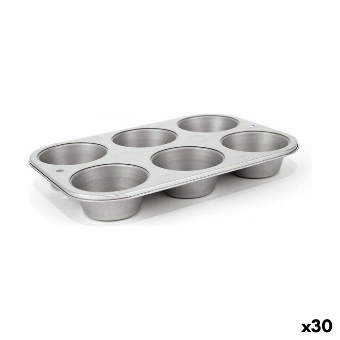 Flan Mould Quttin 6 Units Carbon steel 17 26,5 x 18 x 3 cm (30 Units)