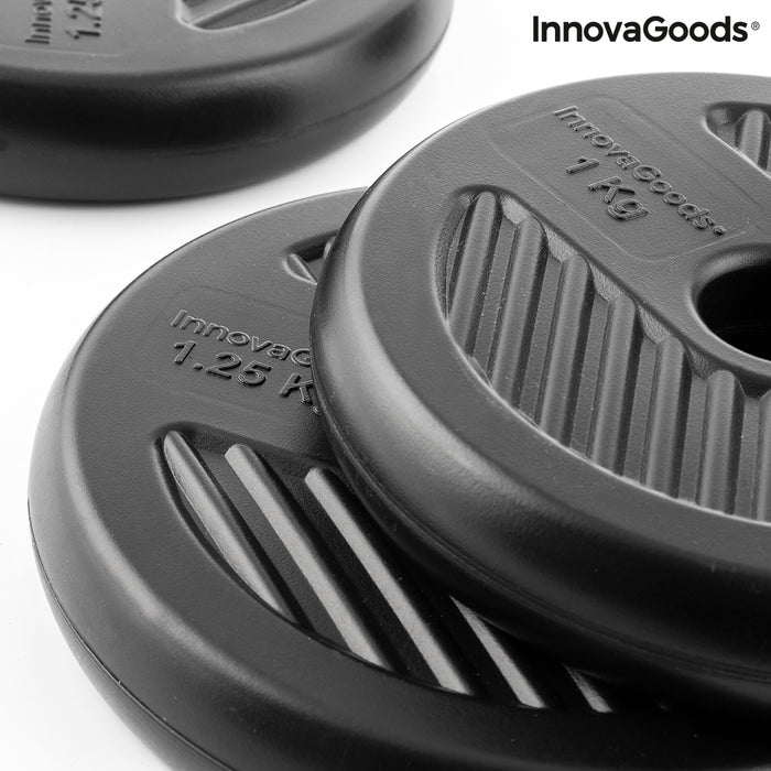 6-in-1 set of adjustable weights with exercise guide sixfit innovagoods