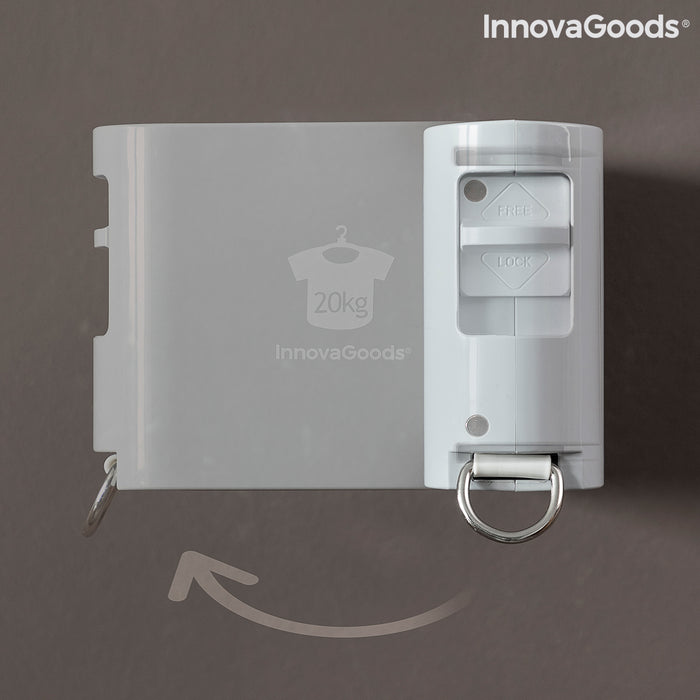 Retractable Clothes Line Raclox InnovaGoods Black Grey ABS Plastic (Refurbished A+)