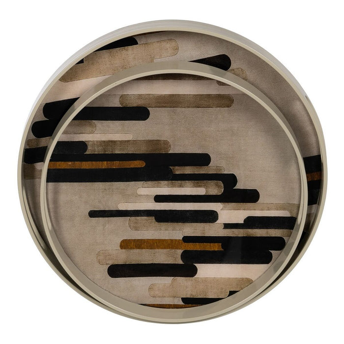 Snack tray PVC Crystal Abstract 42 x 42 x 4,2 cm (2 Units)