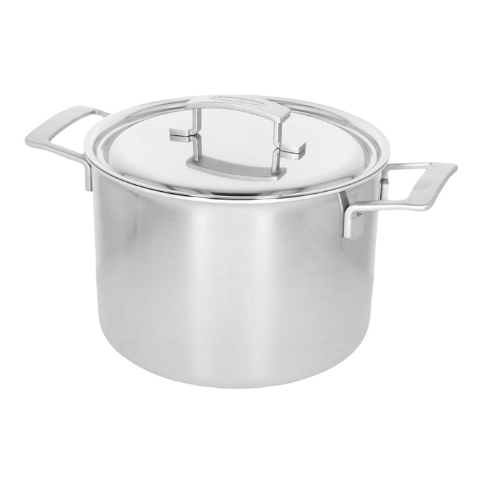 DEMEYERE Industry 5 8 L 18/10 Stainless Steel Stock Pot With Lid