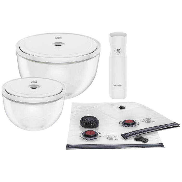 ZWILLING Fresh & Save BOWLS Glass / M/L Vacuum Starter Set, 9 Piece