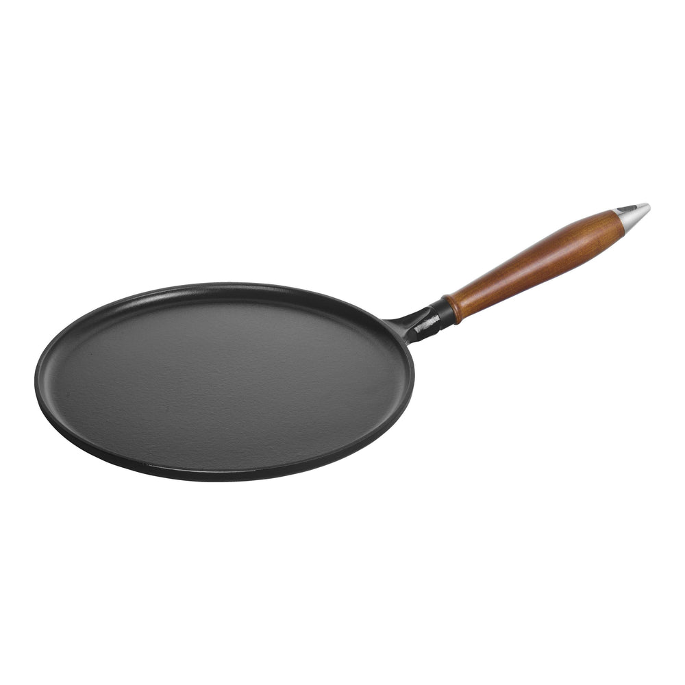 STAUB Pans 28 cm Cast Iron Pancake Pan With Wooden Handle