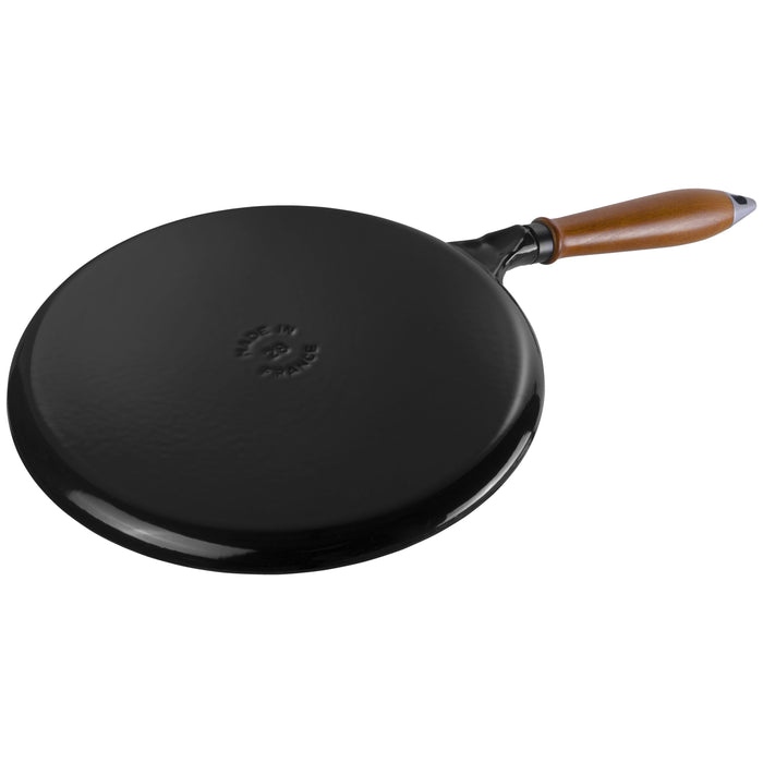 STAUB Pans 28 cm Cast Iron Pancake Pan With Wooden Handle