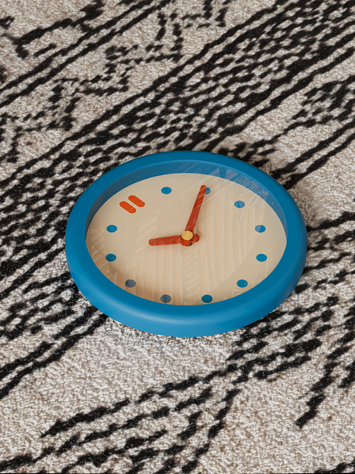 Vintage Round Blue Clock