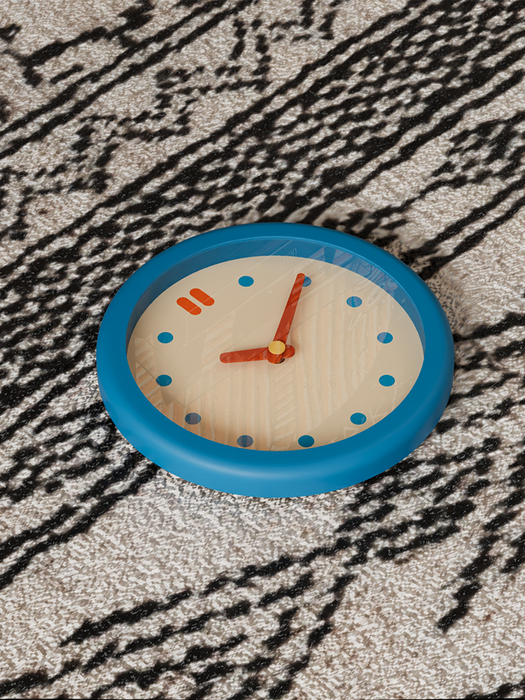 Vintage Round Blue Clock
