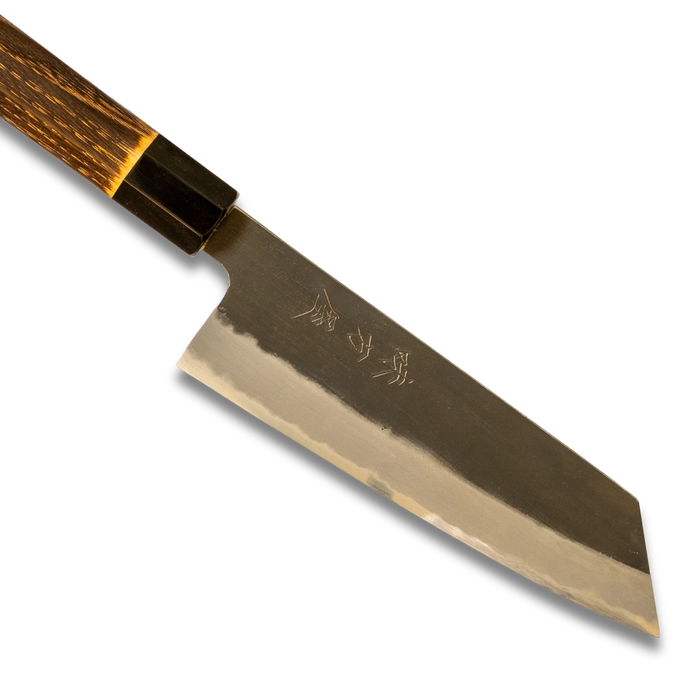 Hinoura Ajikataya 180mm Bunka Knife – White #2 | Kurouchi Finish