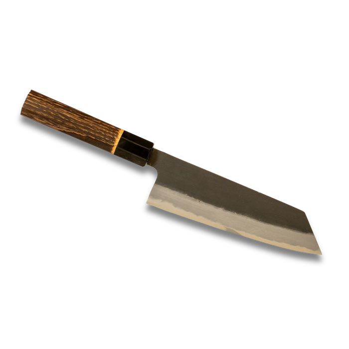 Hinoura Ajikataya 180mm Bunka Knife – White #2 | Kurouchi Finish