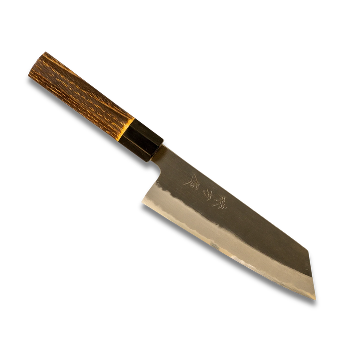 Hinoura Ajikataya 180mm Bunka Knife – White #2 | Kurouchi Finish