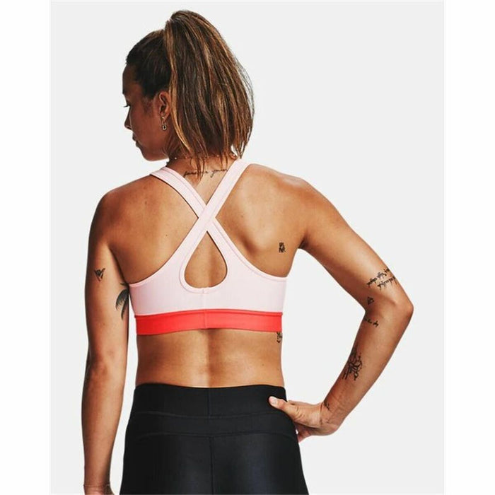 Sports Bra Under Armour Mid Crossback Pink