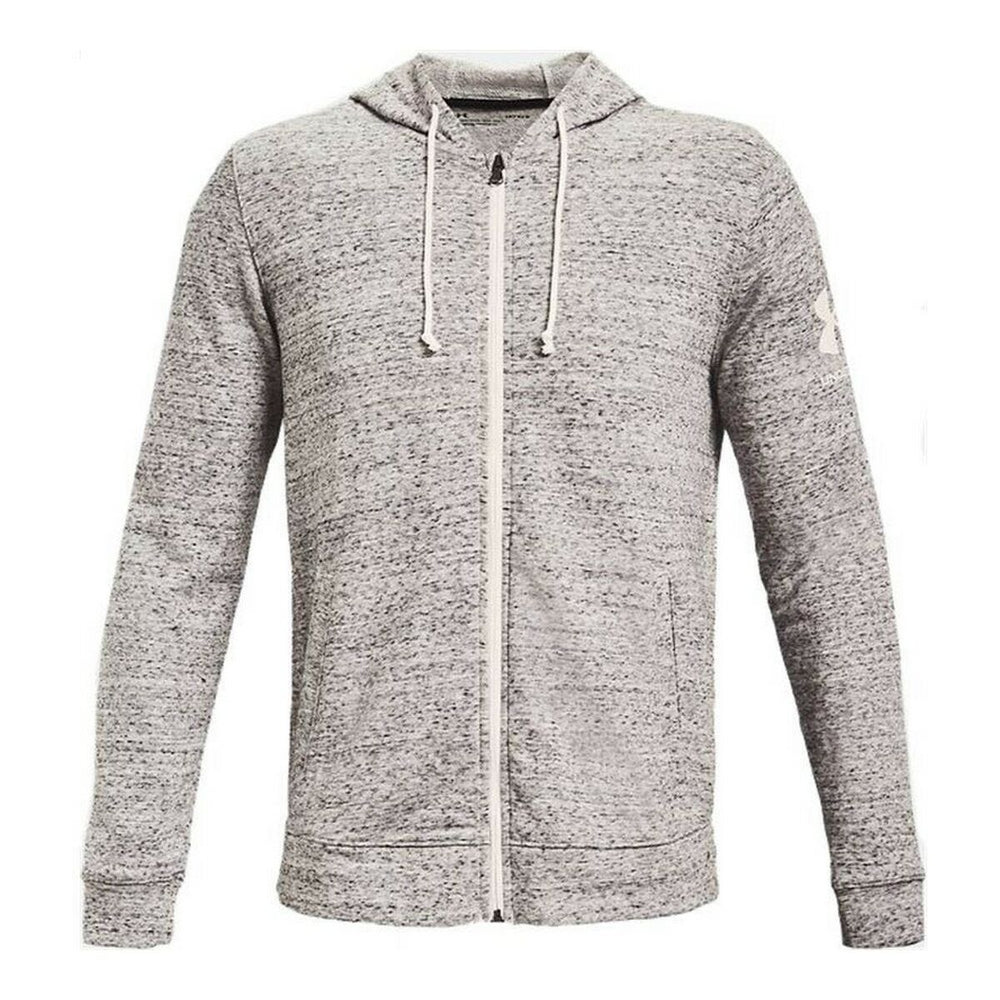 Men's Sports Jacket Under Armour RIVAL TERRY FZ Light grey