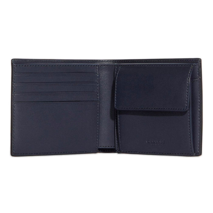 Men's Wallet Coach CA002-QBO3H 10,5 x 9,5 x 1,5 cm Blue Leather