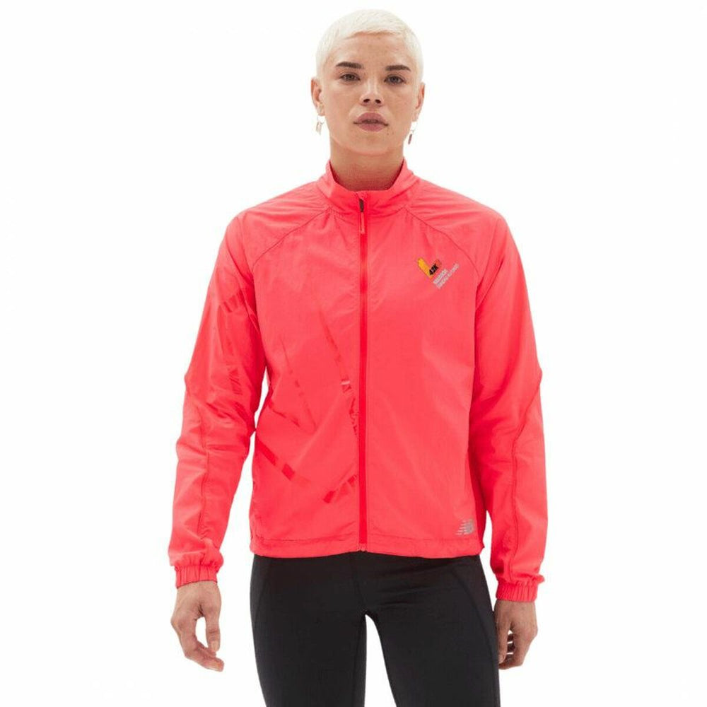 Women's Sports Jacket New Balance  Printed Impact Run Orange