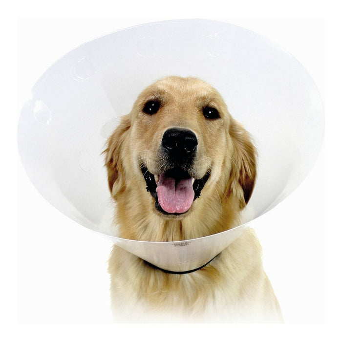 Elizabethan Dog Collar KVP Check Transparent (22-27 cm)