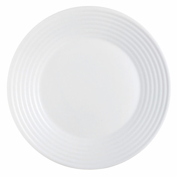 Flat plate Luminarc Harena White Glass (Ø 25 cm)