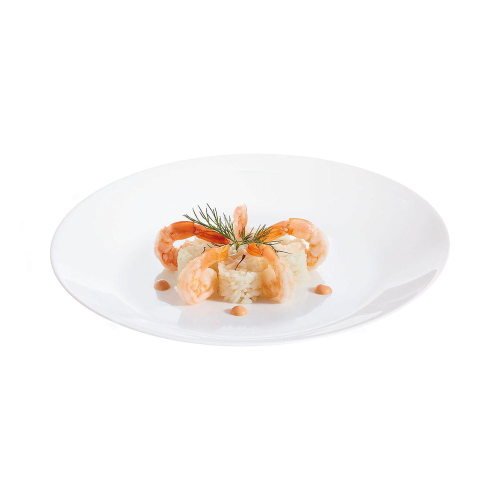 Plate Luminarc Zelie White Glass