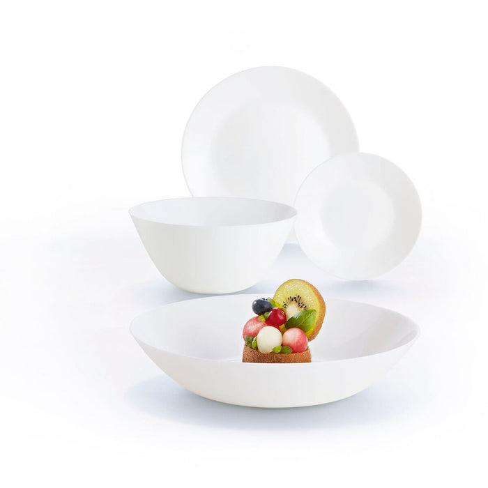 Tableware Luminarc Zelie White Glass 19 Pieces