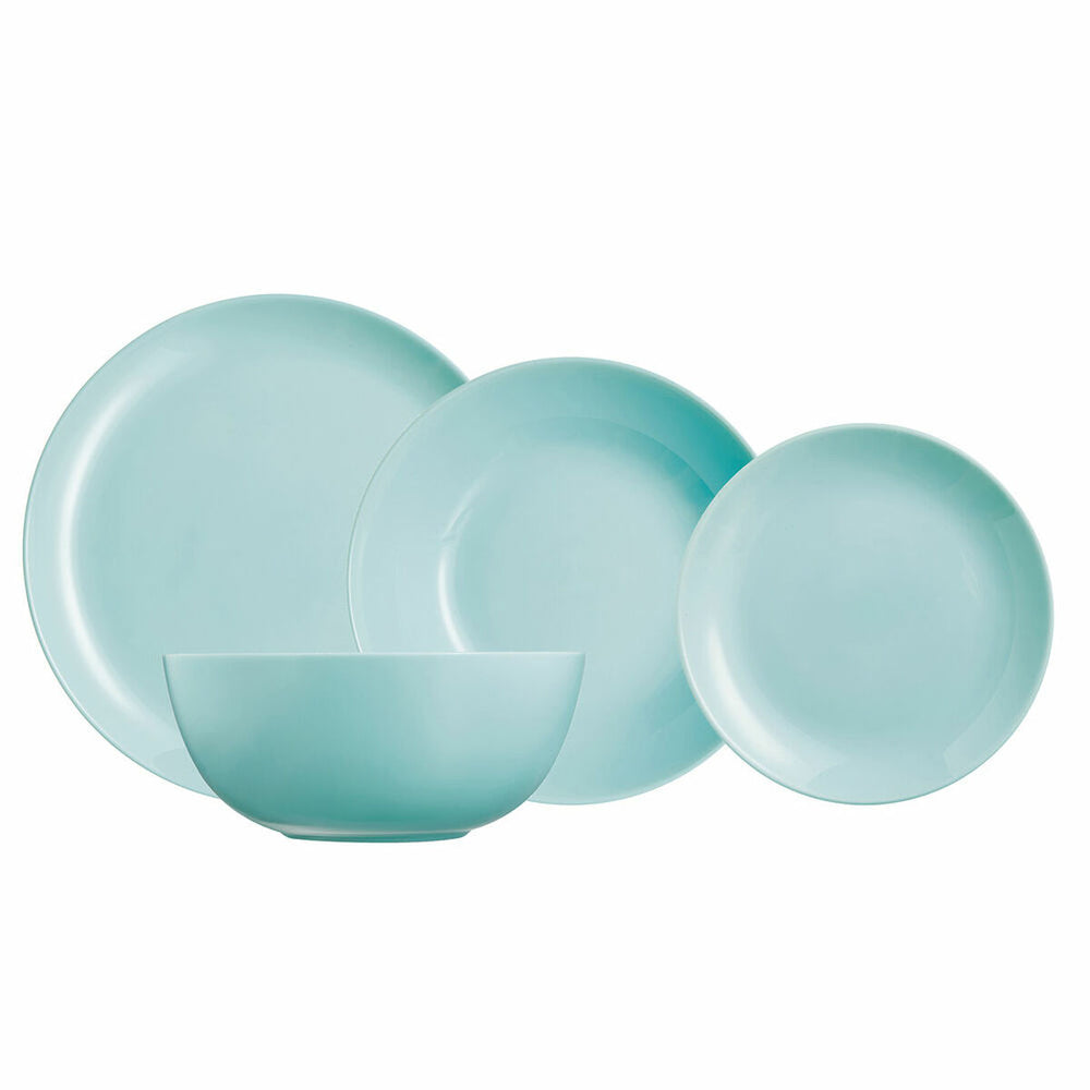 Tableware Luminarc DIWALI TURQUESA Turquoise Glass 19 Pieces