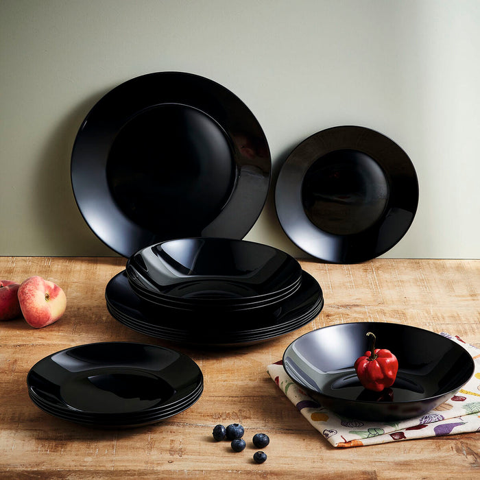 Plate Luminarc Zelie Black Glass