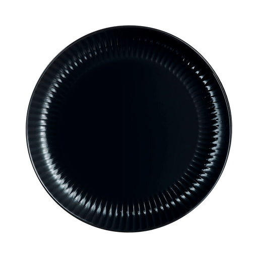 Flat Plate Luminarc Cottage Black Glass Ø 25 cm