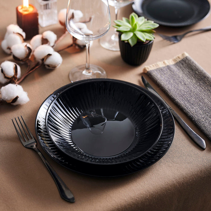 Deep Plate Luminarc Cottage Black Glass Ø 20 cm