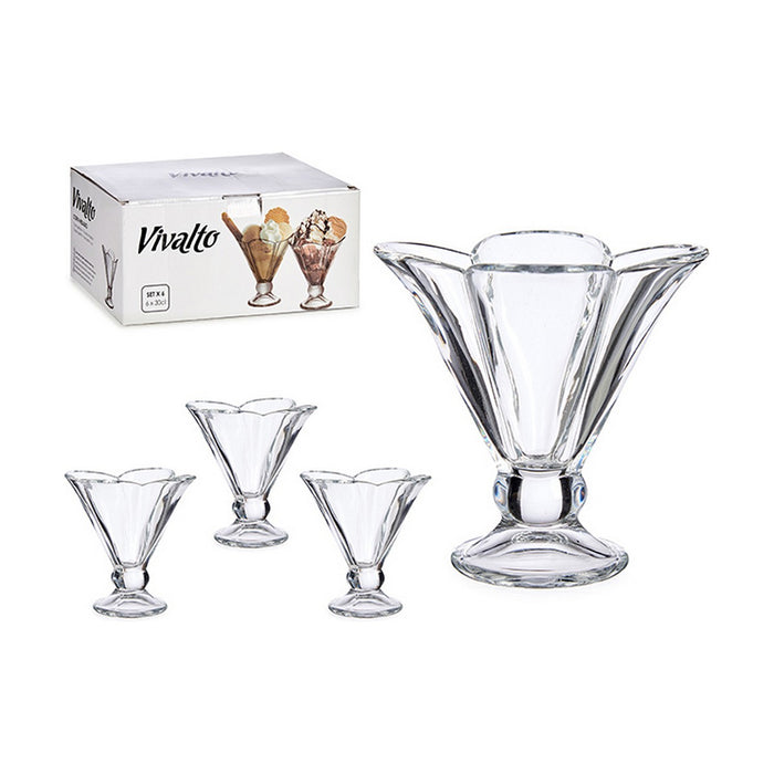 Ice Cream and Milk Shake Glass Crystal Transparent 6 Units (200 ml)