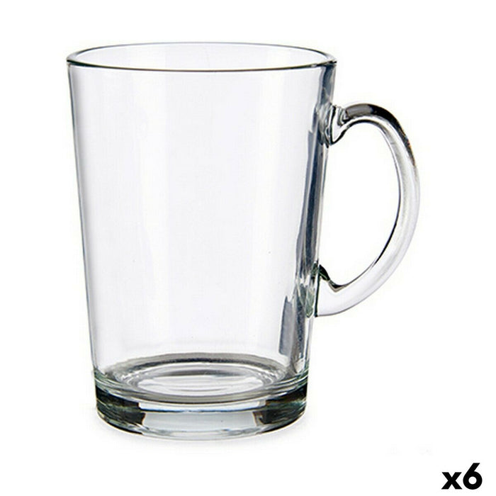 Mug Transparent Glass (250 ml) (6 Units)