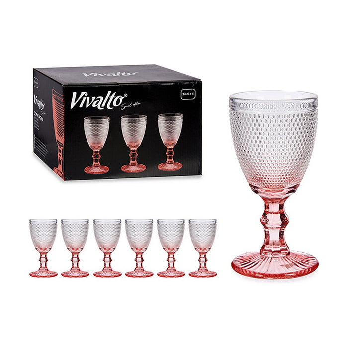 Wine glass Points Glass 6 Units (240 ml)