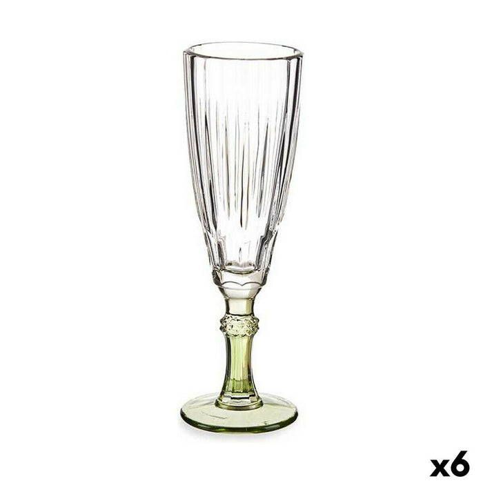 Champagne glass Exotic Crystal Green 6 Units (170 ml)