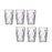 Glass Diamond Golden Transparent Glass 6 Units (340 ml)