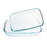 Set of Oven Dishes Ô Cuisine 334SA05 Transparent Glass (2 pcs)