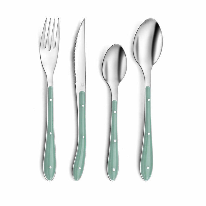 Cutlery Amefa Bistro Green Metal (24 pcs)