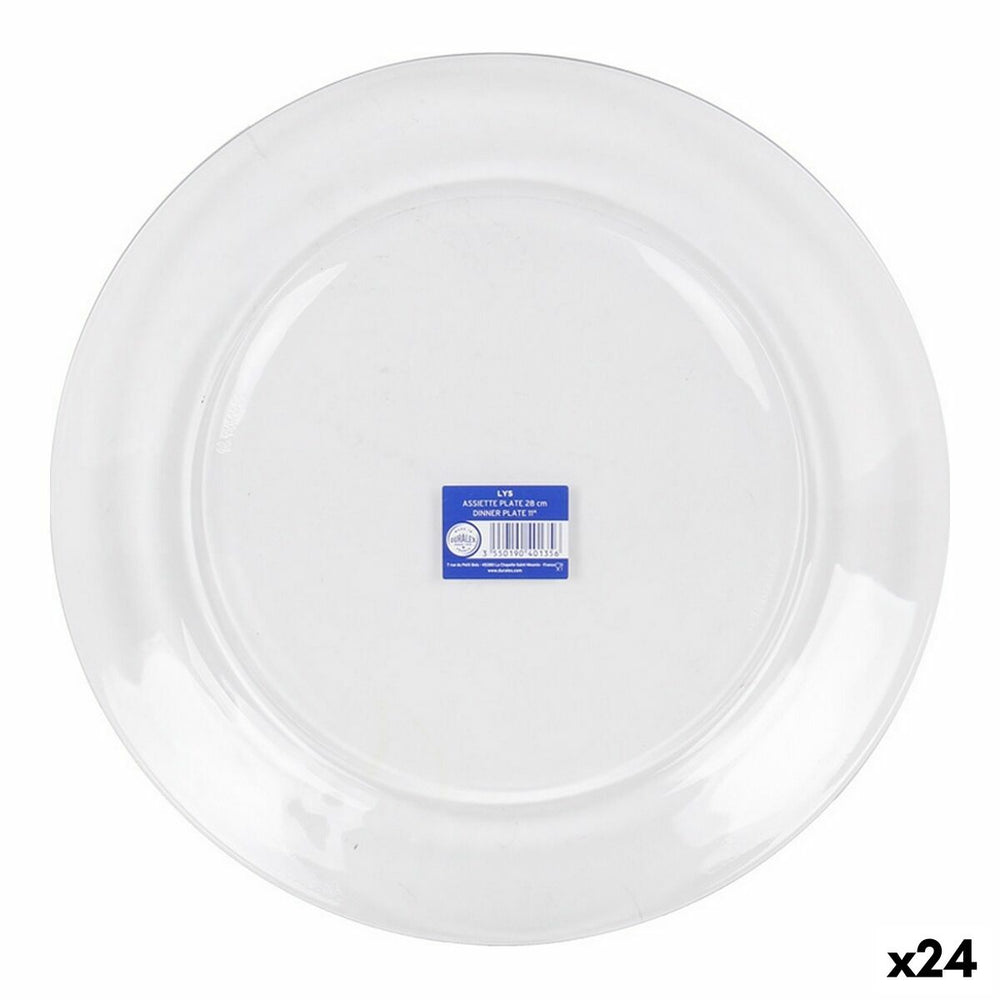 Flat Plate Duralex Lys Transparent Ø 28 cm (24 Units)