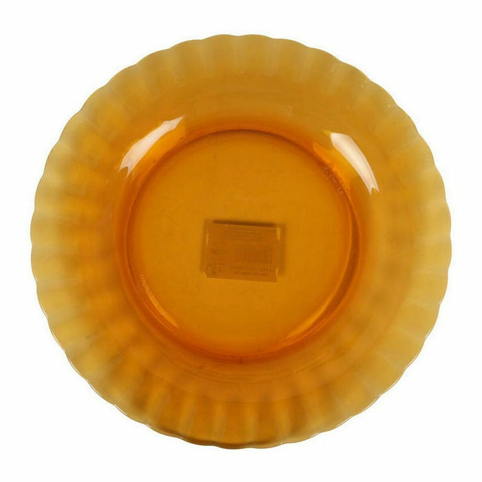 Flat Plate Duralex Picardie Crystal Amber Ø 23 cm (48 Units)