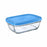 Rectangular Lunchbox with Lid Duralex Freshbox 1,1 L Blue (6 Units)