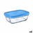 Rectangular Lunchbox with Lid Duralex Freshbox 1,1 L Blue (6 Units)