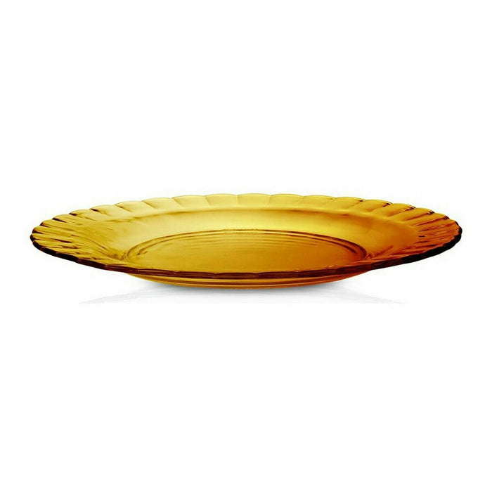 Flat Plate Duralex Picardie Crystal Amber Ø 26 cm (24 Units)