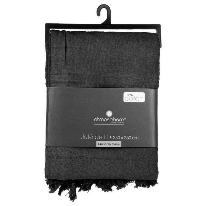 Multipurpose throw Atmosphera Black (230 x 250 cm)