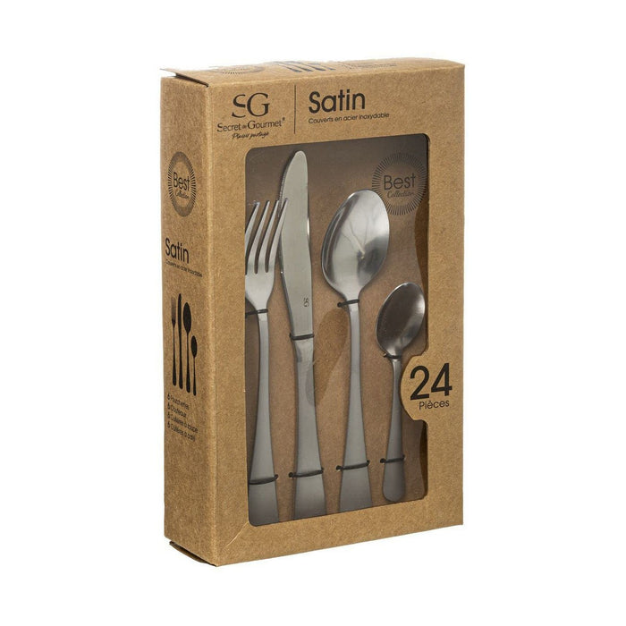 Cutlery Satin Steel Stainless steel 24 Pieces