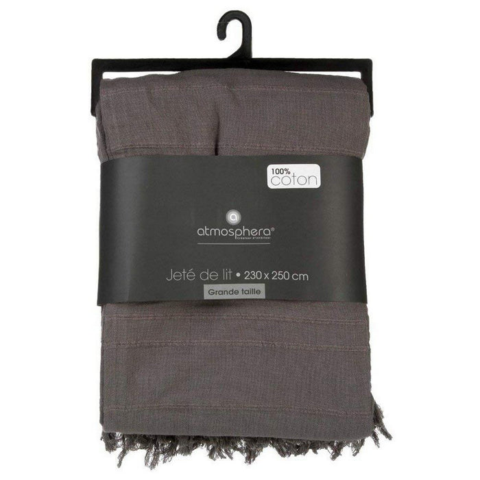 Multipurpose throw Atmosphera Grey (230 x 250 cm)